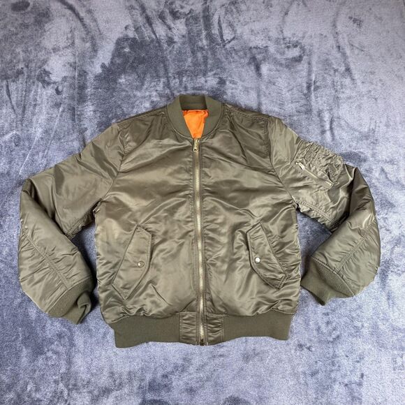Alpha Industries MA-1 Flight Jacket Mens XL Reversible Bomber Military USAF - Picture 1 of 12